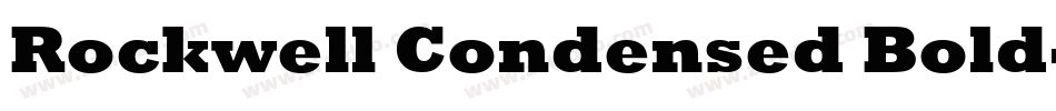 Rockwell Condensed Bold字体转换